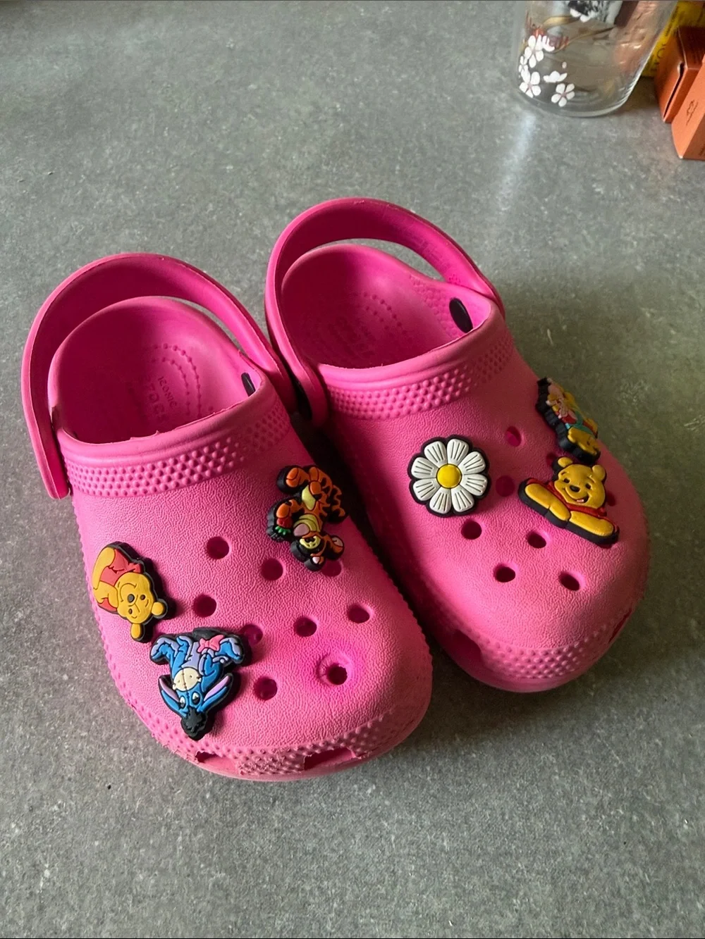 Pink crocs child size 8